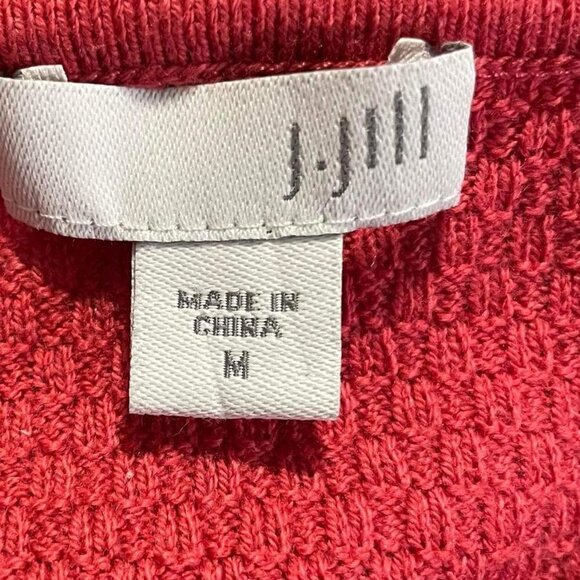 J. Jill Medium Red Top Tunic Crew Neck - Picture 4 of 6